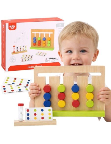 Logikspiel aus Holz – Training für clevere Köpfe, Tooky Toy – Montessori (ab 3+)
