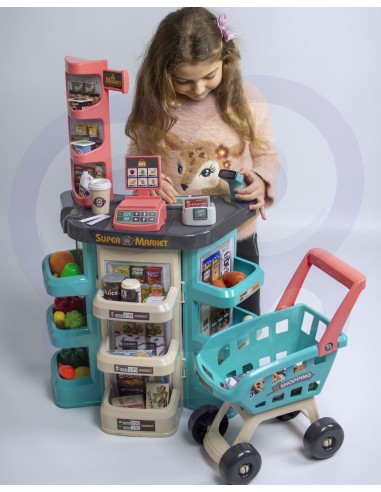 WOOPIE Sklep Supermarket - Wózek, Koszyk, Kasa, Waga, Skaner 47 akcji