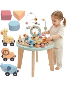 Holz-Aktivitätstisch Tooky Toy - Ideales Geschenk, Entwicklung des Kleinen.