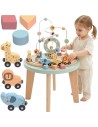 Tooky Toy Wooden Activity Table - Perfect Gift, Toddler Development.