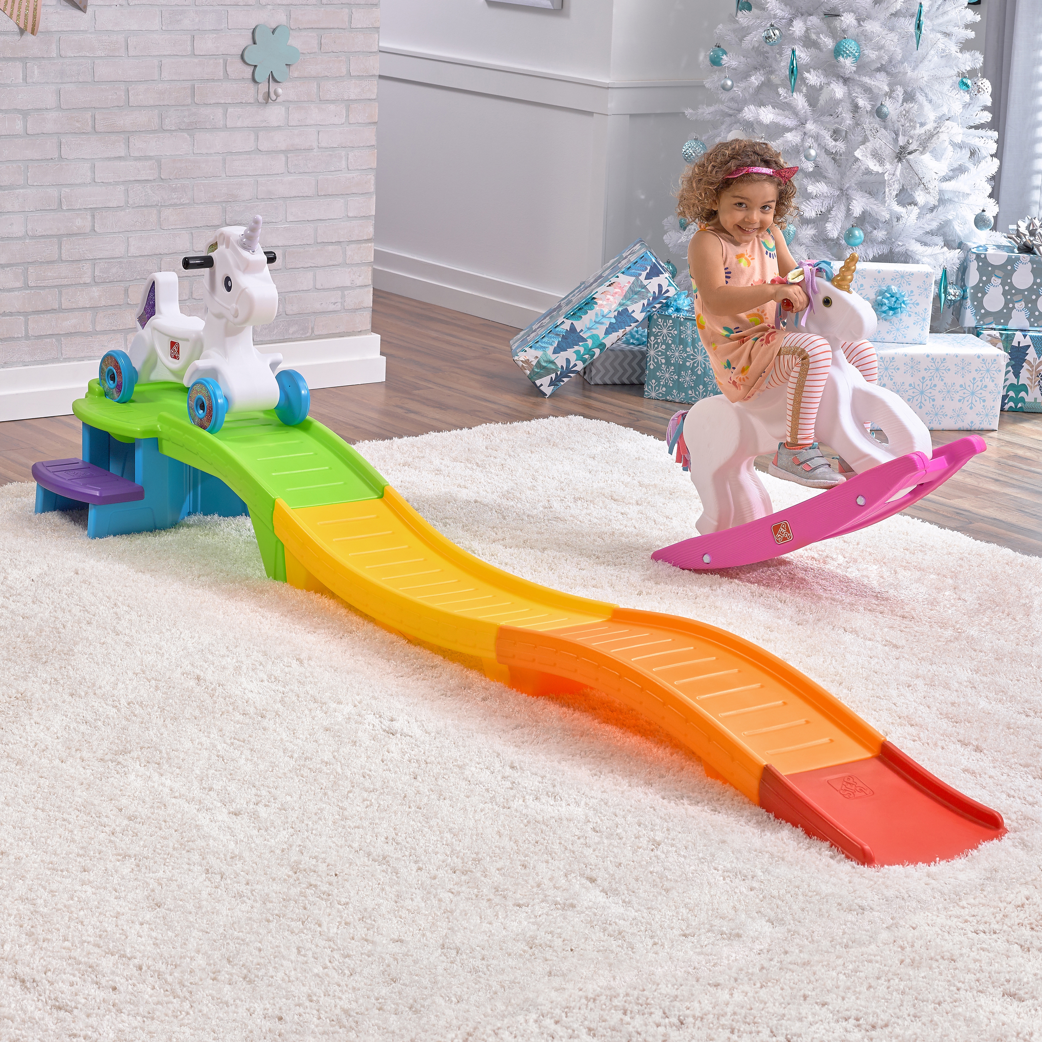 Kolejka górska tor jeździk jednorożec unicorn