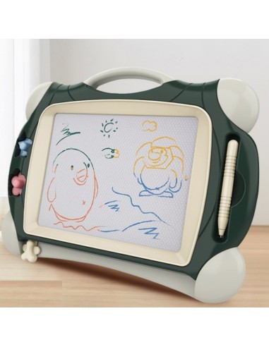 WOOPIE Znikopis Bunte Magnettafel + 2 Stempel Grün