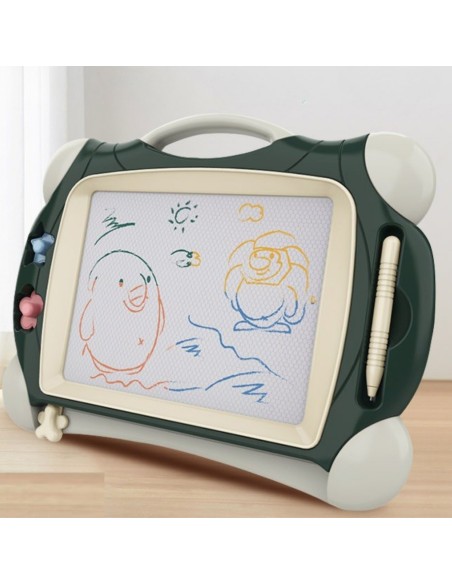WOOPIE Znikopis Bunte Magnettafel + 2 Stempel Grün