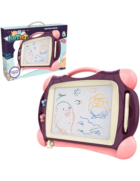 WOOPlE Znikopis Kolorowy z 2 Stempelkami Fioletowy - Kreatywna Zabawa