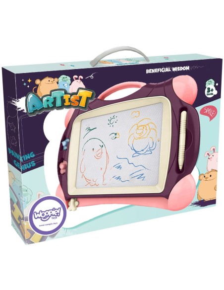 WOOPlE Znikopis Kolorowy z 2 Stempelkami Fioletowy - Kreatywna Zabawa