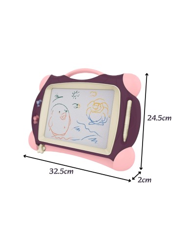 WOOPlE Znikopis Kolorowy z 2 Stempelkami Fioletowy - Kreatywna Zabawa