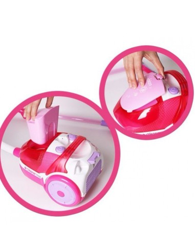 Kinderstaubsauger WOOPIE rosa mit Saugfunktion