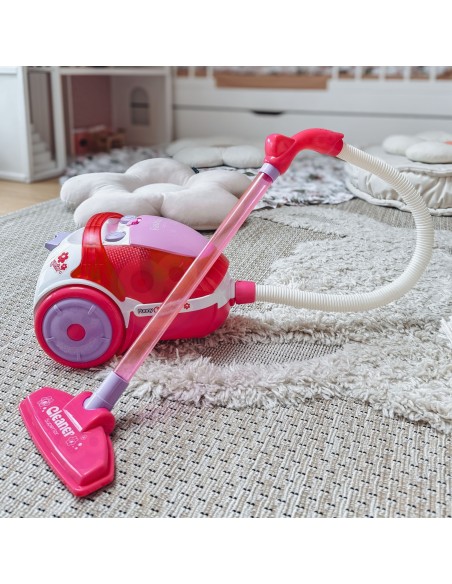 Kinderstaubsauger WOOPIE rosa mit Saugfunktion