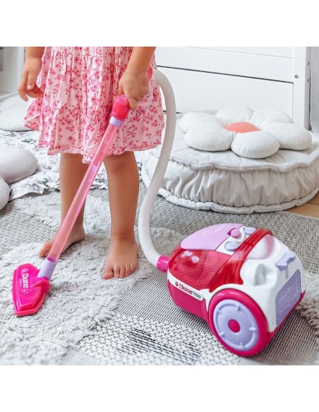 Kinderstaubsauger WOOPIE rosa mit Saugfunktion