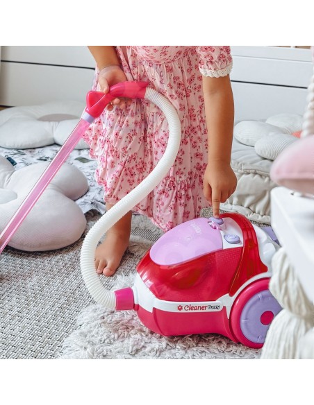 Kinderstaubsauger WOOPIE rosa mit Saugfunktion