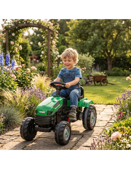 WOOPIE Trettraktor Farmer GoTrac mit geräuscharmen Rädern