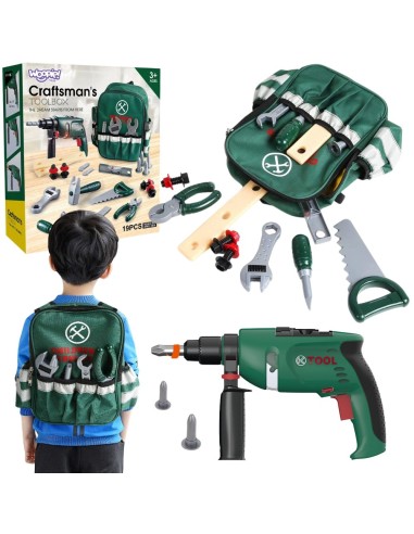 WOOPIE Duża Skrzynka z Narzędziami dla Dzieci 15 el.