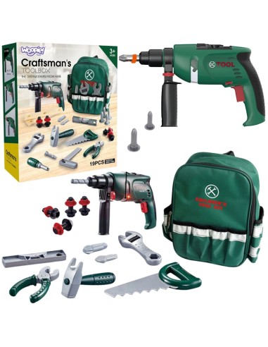 WOOPIE Duża Skrzynka z Narzędziami dla Dzieci 15 el.