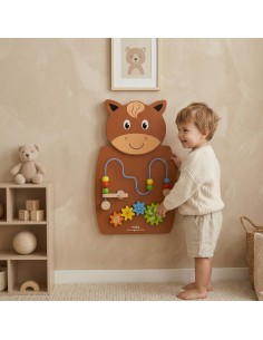 Medinė manipuliacinė lenta Kumeliukas VIGA - FSC Montessori sertifikatas 2