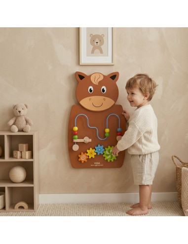 Drewniana Tablica Manipulacyjna Konik VIGA - Certyfikat FSC Montessori