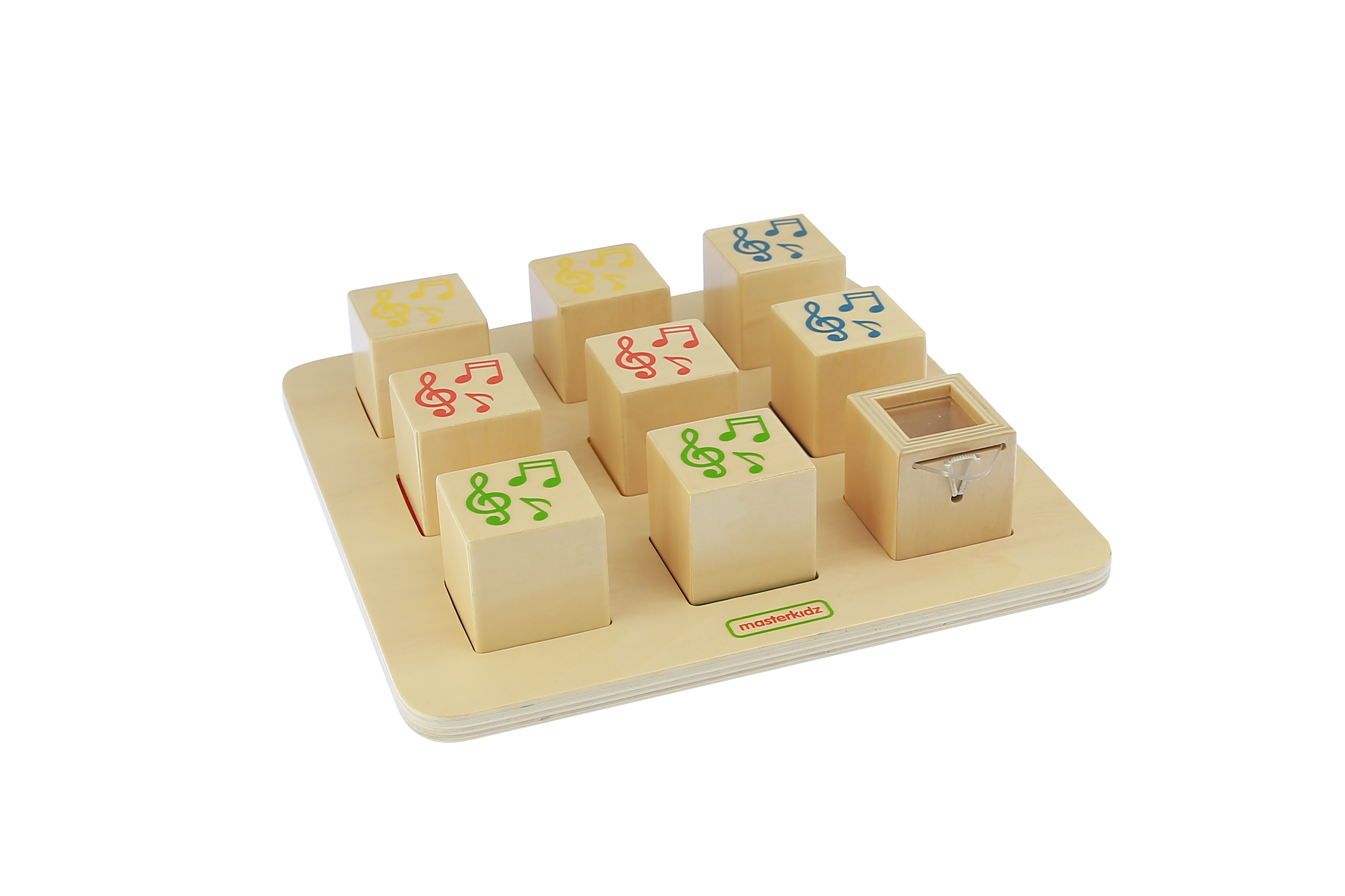 Drewniany sorter sensoryczny łączenie dźwięków montessori