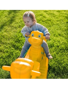 WOOPIE Bujak Wieloosobowy Dino Huśtawka Równoważna Żółta 2