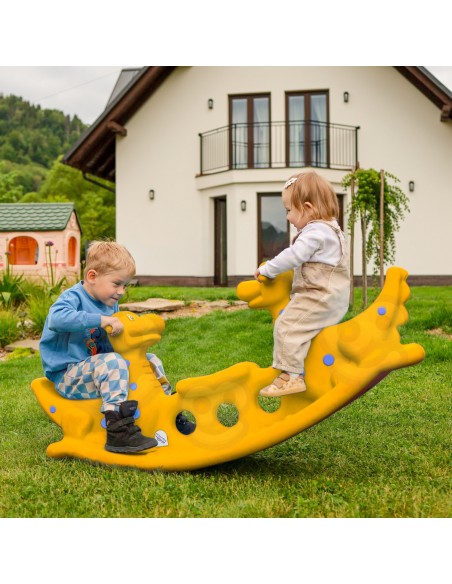 WOOPIE Dino supynės ant sūpynių (sureguliuojama) geltonos vaikams
