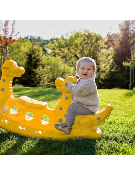 WOOPIE Dino supynės ant sūpynių (sureguliuojama) geltonos vaikams