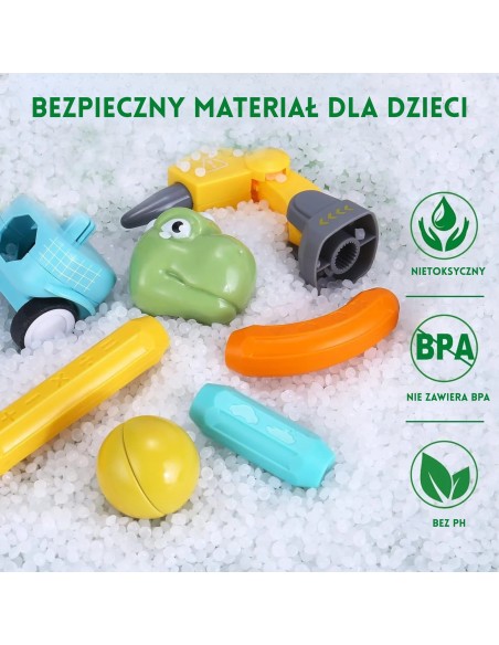 Magnetinės WOOPIE kaladėlės Dinozaurai 84 el. – Kūrybiškas žaidimas!