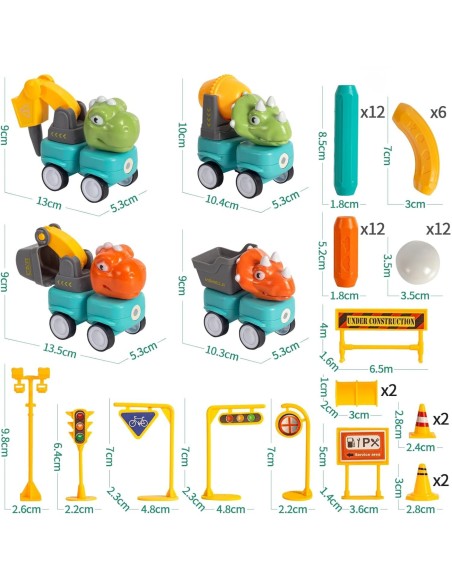 Magnetinės WOOPIE kaladėlės Dinozaurai 84 el. – Kūrybiškas žaidimas!