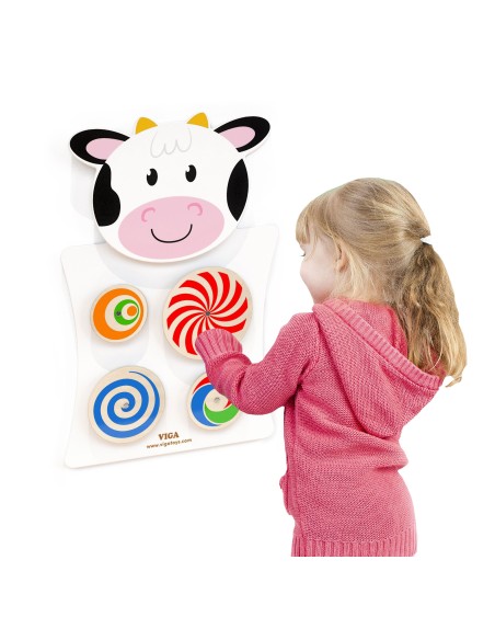 Wooden Manipulative Board Cow Montessori FSC 60 cm