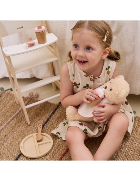Doll feeding set - wooden, pastel, cute VIGA