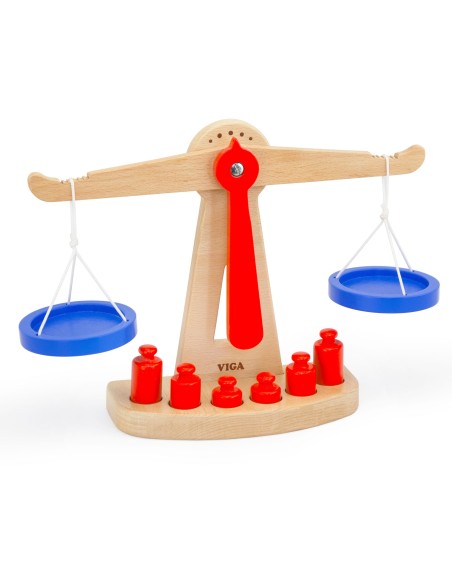 Drewniana waga szalkowa dla dzieci Viga - nauka matematyki przez zabawę