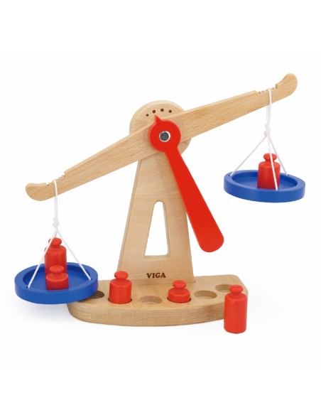 Drewniana waga szalkowa dla dzieci Viga - nauka matematyki przez zabawę