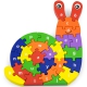 Drewniana układanka Puzzle Ślimak 3D Viga Toys