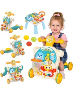 WOOPIE BABY 4in1: Schiebewagen, Lauflernwagen, Lern-Tisch, Roller