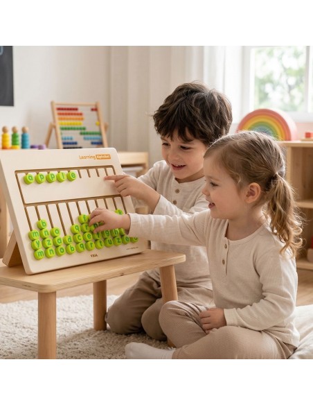Viga Toys jutiminė lenta – abėcėlės mokymasis vaikams