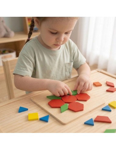 VIGA Geometric Mosaic Blocks Montessori Puzzle 148 pcs.