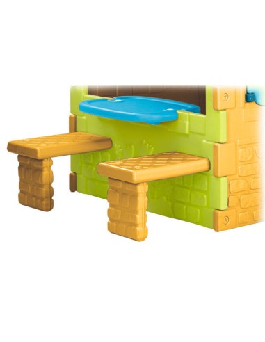 FEBER Gartenhaus Super Villa mit Möbeln – Groß, ideal für Kinder