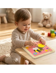 VIGA Poręczne Drewniane Puzzle Pszczoła 2