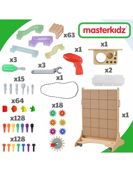 Kreatywna Tablica STEM Wolnostojąca Masterkidz + Zestaw Akcesoriów