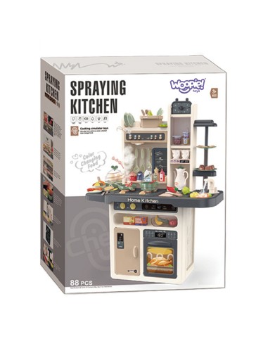 WOOPIE Interaktive Küche mit Dampfeffekt und Wasserhahn 88-tlg. - Shop