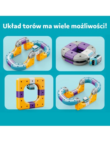 WOOPIE Magnetisches Konstruktionsset Eisenbahnschienen mit Anziehungseffekt 38-tlg.