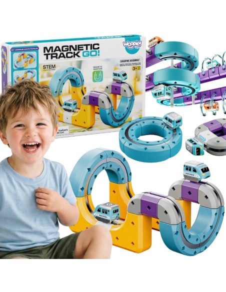 Magnetyczny Tor Woopie STEM Efekt Lewitacji 39 el. - Auto 3D