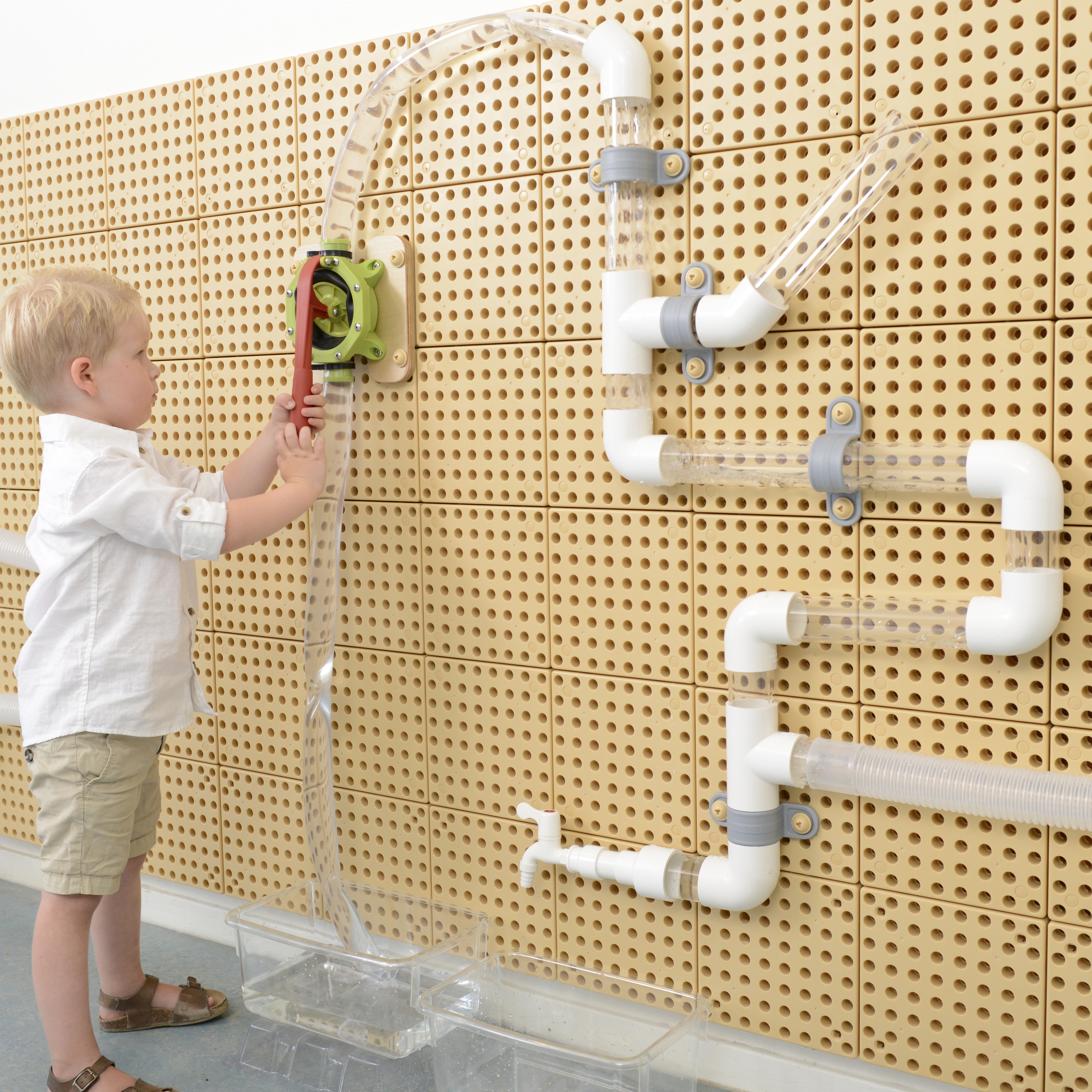 Pompa wodna do zestawu hydraulicznego - tablica naukowo-kreatywna stem wall