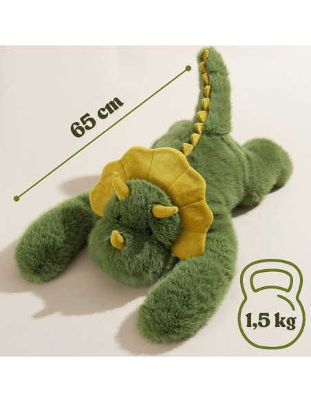 WOOPIE sunkiasvoris pliušinis dinozauras Backbao Triceratops 65cm - Hit!