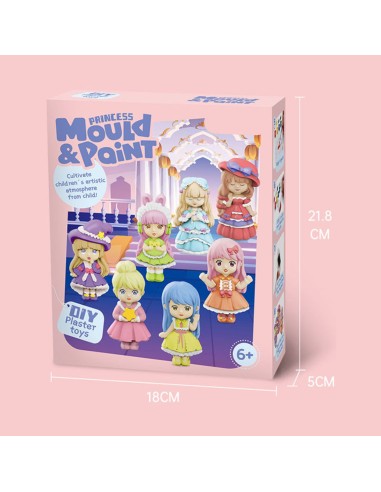 Gipsabgüsse Prinzessinnen Magnete WOOPIE – DIY-Set