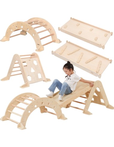 Wooden Montessori Gymnastics Set 3 in 1 Pikler Slide VIGA