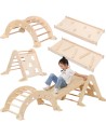 Wooden Montessori Gymnastics Set 3 in 1 Pikler Slide VIGA