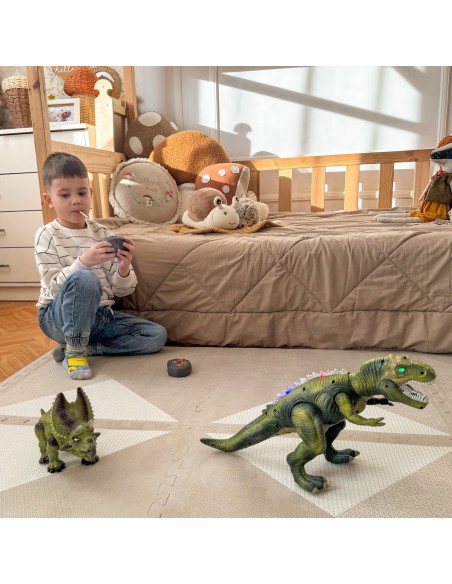 WOOPIE Dinozaur RC Robot Triceratops - Zdalnie Sterowany Zabawka