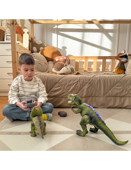 WOOPIE Dinozauras RC robotas Triceratops – nuotoliniu būdu valdoma žaislinė