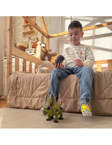WOOPIE Dinozauras RC robotas Triceratops – nuotoliniu būdu valdoma žaislinė