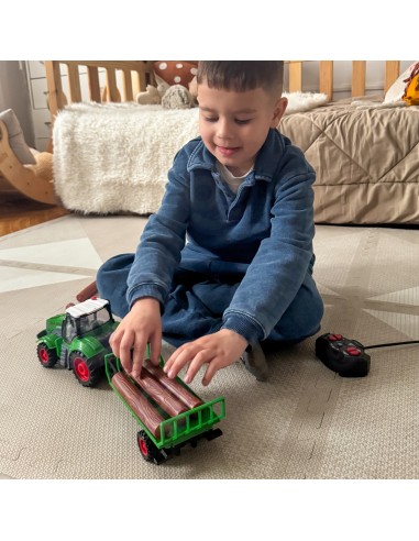 WOOPIE traktorius su priekaba RC 1:24 - nuotoliniu būdu valdomas automobilis