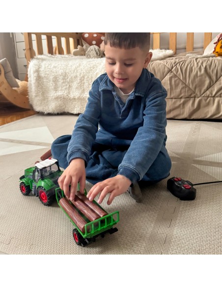 WOOPE Traktor z Przyczepą RC 1:24 - Zdalnie Sterowany Samochód