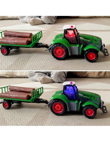 WOOPIE traktorius su priekaba RC 1:24 - nuotoliniu būdu valdomas automobilis